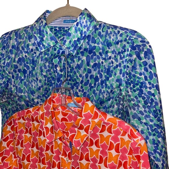 J Mclaughlin Womens Shirt Size XS Multicolor Bundle of 2 Button Up Long Sleeve - Picture 2 of 8